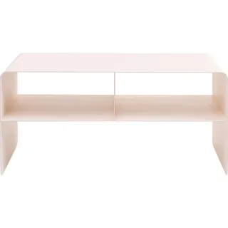Kare Design Lowboard Lounge M, Creme, 90x37x44 cm, TV-Schrank, Sideboard, minimalistisches Design, 2 Fächer, Stahl, Industrial, Modern, Wohnzimmer
