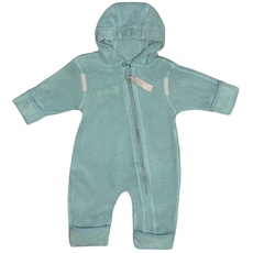 Bild von Overall aus Bio-Baumwolle, extra lange Beine - perfekt für die Babytrage, Umschlagbündchen an Händen und Füßen - polarblau 68-74