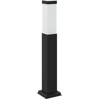 vidaXL Pollerleuchte mit Sensor und Steckdose 50 cm Schwarz IP44 - Schwarz