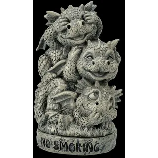 Räucherkegelhalter - Lustige Drachen „No Smoking" - Fantasy Dekoration 12cm