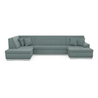 DOMO collection »Treviso incl. Zierkissen, moderne Steppung, XXL: B/T/H: 364/201/83 cm« wahlweise mit Bettfunktion, in vielen Bezugsarten auch in Cord U-Form,