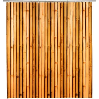 Wenko Duschvorhang Bambusa 180 x 200 cm braun