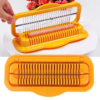 Hot Dog Dicer Hot Dog Cutter Slicer Pp Edelstahl 1 Stück Multifunktionaler Hot Dog Wurstschneider Schinken Bananenschale Küchenwerkzeug