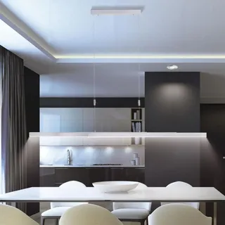 LED Esstisch Pendelleuchte Adriana 179cm mit Dimmer und CCT Messing