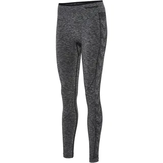 hummel Una Seamless Leggings - Black Melange - XS