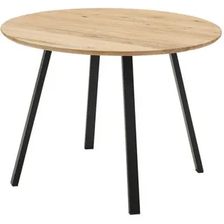 Mid.you Esstisch , Eichefarben , Holz , Eiche , massiv , rund , eckig , 110x75x110 cm , Holzmöbel, Holztische, Esstische Holz, Massivholztische