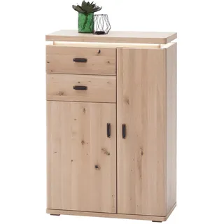 Linea Natura Schuhkommode 75 x 111 x 37 cm Eichefarben mit 7 Fächern und 2 Schubladen / braun