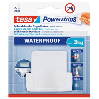 Tesa Powerstrips Waterproof Duohaken Weiß Inhalt: 1St.