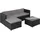 Lignano Rattan Lounge für 3-4 Personen schwarz