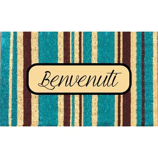 Gift Company Fußmatte Willkommen, Kokosfaser/PVC, Bunt, 75 x 1.5 x 45 cm