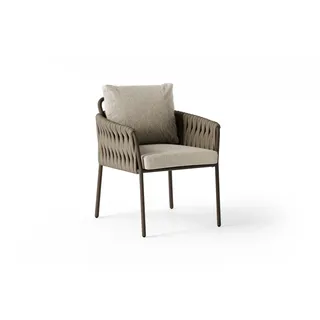 Suns Fiavé Dining Chair Aluminium/Rope inkl. Sitz-und Rückenkissen