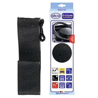 alca® Auto Lenkradband für LKW 50'' Größe XL 43-45 cm Universal Schutz Lenkradschoner Lenkradbezug schwarz für LKW Traktor Bus Schwermaschinen