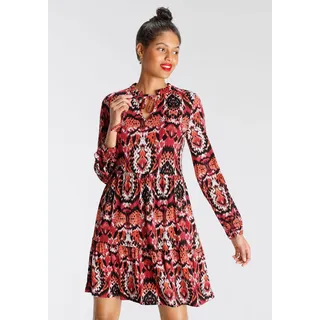 Tamaris Minikleid festliche Anlässe, aus Jerseystoff, Langarm, schwarz-weiß