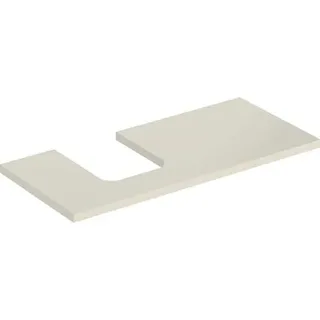 Geberit ONE Waschtischplatte, Ausschnitt links, für Aufsatzwaschtisch Schalenform, 105x3x47cm, 505.294.00.4, Farbe: sand-grau lackiert hochglänzend