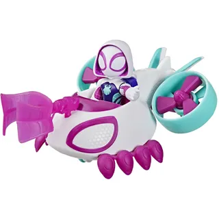 Marvel Spidey und Seine Super-Freunde Ghost-Spider Helikopter Spielzeug mit Action-Figur 7,6 cm