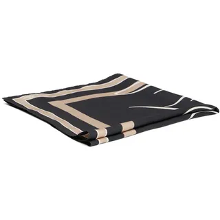 Tommy Hilfiger Halstuch »TH HERITAGE SCRIPT SILK SCARF« quadratisch, aus reiner Seide mit Logo, Maße 50 xs0 cm, schwarz