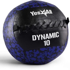 Yes4All P3JT Medizinball Wall Ball 4.5 kg Gewichtsball Weicher aus Leder für Ganzkörpertraining und Kraftübungen