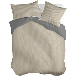 Oxford Bettbezug 140x200 cm Beige 155 x 220 cm 100% Baumwolle Hergestellt in Europa - Beige