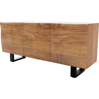 DeLife Sideboard 145 x 0 x 0 cm Akazie Natur / Schwarz