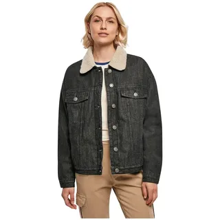 Urban Classics Oversized Sherpa Jeansjacke - Black Washed - L