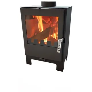 Kaminofen modern model 3 L, Energieeffizienz A 80.20%, 5 kW, 450 x 350 x 676 mm - Schwarz