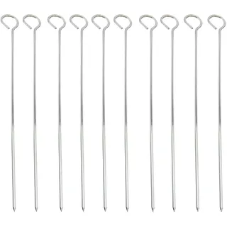 20 Grillspieße Edelstahl 30cm Schaschlikspieße Fleischspieße Gemüse-Spiesse RUND