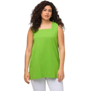 Ulla Popken Damen Longtop, A-Linie, Carree-Ausschnitt, ärmellos Top, seegrün, 46-48