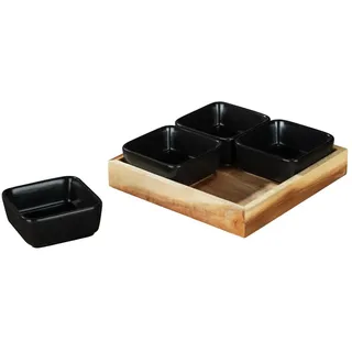 Wenko Dip-Schalen mit Tablett Mod. Elo Schwarz 5-tlg.