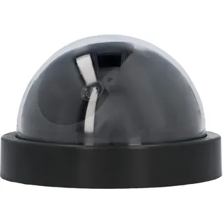 Unitec Dummy-Kamera mit Bewegungsmelder, Überwachungsbetrieb, Abschreckung von Dieben und Einbrechern, rund, schwarz