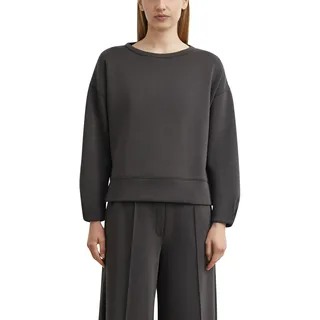 Comma Sweatshirt, im Layer-Look, Materialmix, Regular Fit, braun