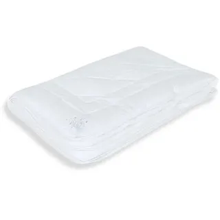 Vierjahreszeitendecke , Grau, Weiß , Textil , Füllung: Polyester , 155x220 cm , Textiles Vertrauen - Oeko-Tex® , Heimtextilien, Kopfpolster & Bettdecken, Bettdecken, Ganzjahresdecken