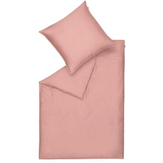 Schöner Wohnen Wendebettwäsche , Rosa, Altrosa , Textil , Uni , 155x220 cm , Oeko-Tex® Standard 100 , pflegeleicht, angenehm wärmend, bügelleicht, samtiger Griff, weiche und anschmiegsame Oberfläche, Übergröße , Heimtextilien, Bettwäsche & Leintücher, Bettwäsche, Wendebettwäsche