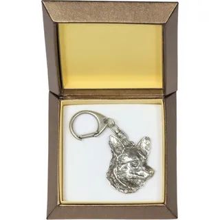 Cardigan Welsh Corgi - Versilberter Schlüsselanhänger mit Hund in einer Geschenkbox, Handtaschenschmuck, Rucksackanhänger der Marke Art-Dog