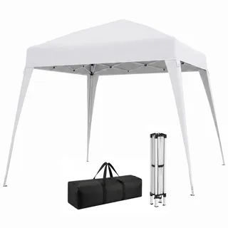Outsunny Faltpavillon inkl. Tragetasche, 3x3m, Stahl | Partyzelt mit Stahlrahmen, für Garten und Balkon