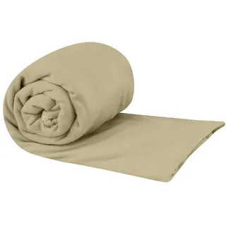 Sea to Summit - Pocket Towel Reisehandtuch XL - Mikrofaser Strandtuch - Kompakt - Ultra saugfähig & Schnelltrocknend - Leicht - Aufhänger & Tasche - Wandern - 75 x 150cm - Desert Brown - 175g