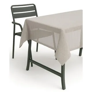 texpot Tischdecke 130 x 160 cm beige Gartendecke mit Saum abwaschbar Gartentischdecke Balkon Terrasse wetterfest