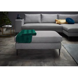 Hocker HOME AFFAIRE, silber, B:100cm H:43cm T:69cm, Struktur (100% Polyester);Chenille 60% Polyacryl 40% Polyester, Hocker, Hocker