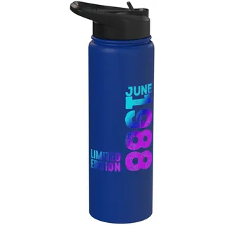 Awesome Juni 1988 Since 1988 Vintage 1988 Retro 1988 Stainless Steel Insulated Water Bottle