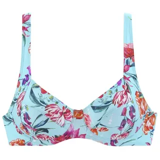 SUNSEEKER Bügel-Bikini-Top Damen hellblau-bedruckt Gr.36 Cup C