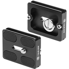TARION Kamera Schnellwechselplatte PU50 mit 1/4'' Gewinde 2 Stück Quick Release Plate Kompatibel mit Standard Arca Swiss DSLR Kamera Stativ Kugelkopf