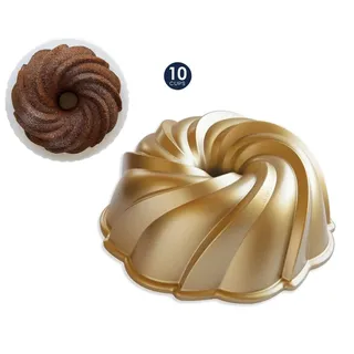 Nordic Ware Swirl Pfanne: Kuchenform Kegelbund Cake 10 Tassen (2,4 Lt cm.24 (Mad