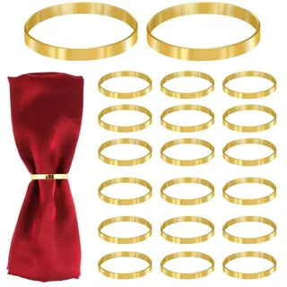 20 Stück Serviettenringe Gold, Serviettenringe Weihnachten, Elegante Metall für Weihnachten, Tischdekoration, Hochzeiten, Familienessen, Restaurants, Bars und Feste
