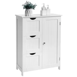 VASAGLE Badschrank BBC49WT weiß 60,0 x 30,0 x 81,0 cm