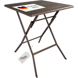 Lemodo Klapptisch 62 x 62 x 0 cm Braun