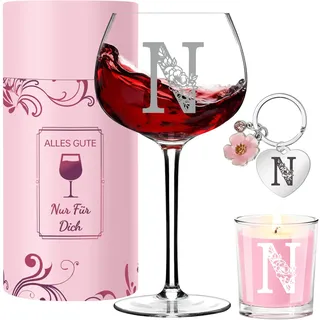 Personalisiertes Weinglas, Geschenkideen für Frauen Weingläser Geburtstagsgeschenk für Frauen Personalisierte Geschenke für Beste Freundin Dankeschön Geschenk Freundschaftsgeschenke Weihnachten(N)