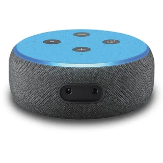 2er Set Aufkleber Glitzer Hellblau passend für Alexa Echo Dot Gen3 Smart R137-08