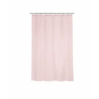 MSV Duschvorhang , Rosa , Textil , Uni , 180x200 cm , antibakteriell, wasserundurchlässig, wasserabweisend , Heimtextilien, Badtextilien, Duschvorhänge