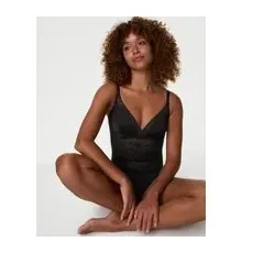 Womens M&S Collection Light Control FlexifitTM Lace Body - Black, Black - 16