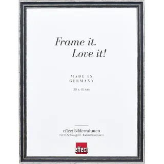 Effect Holz-Fotorahmen Profil 38 grau 9x13 cm Acrylglas - Grau