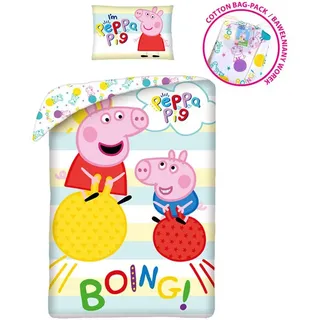 Peppa Pig Bettbezug Boing 140 x 200 cm Baumwolle - Bunt